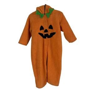 Halloween‎ Baby Size 24Mo. One Piece Pumpkin Fleece Zip Up